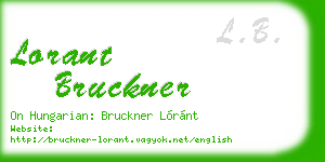 lorant bruckner business card